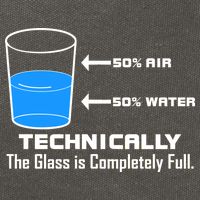 Technically The Glass is Completely Full Funny Science Cotton Canvas Backpack