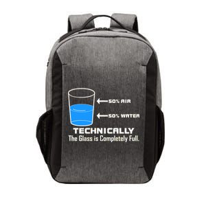 Technically The Glass is Completely Full Funny Science Vector Backpack