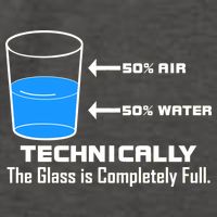 Technically The Glass is Completely Full Funny Science Vector Backpack