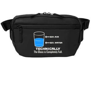 Technically The Glass is Completely Full Funny Science Crossbody Pack