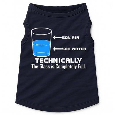 Technically The Glass is Completely Full Funny Science Doggie Tank