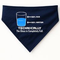 Technically The Glass is Completely Full Funny Science USA-Made Doggie Bandana