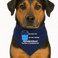 Technically The Glass is Completely Full Funny Science USA-Made Doggie Bandana