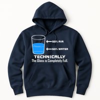 Technically The Glass is Completely Full Funny Science Hoodie