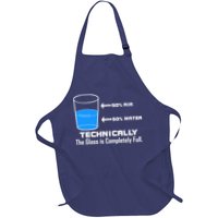 Technically The Glass is Completely Full Funny Science Apron