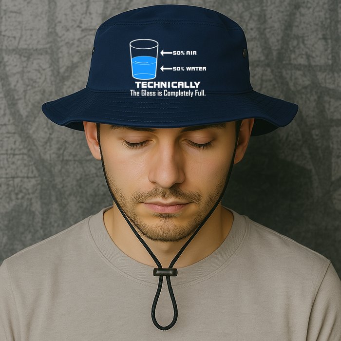 Technically The Glass is Completely Full Funny Science Bucket Hat