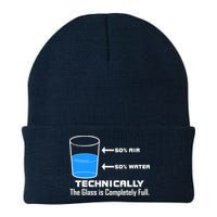 Technically The Glass is Completely Full Funny Science Beanie