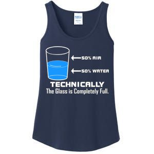 Technically The Glass is Completely Full Funny Science Ladies Essential Tank