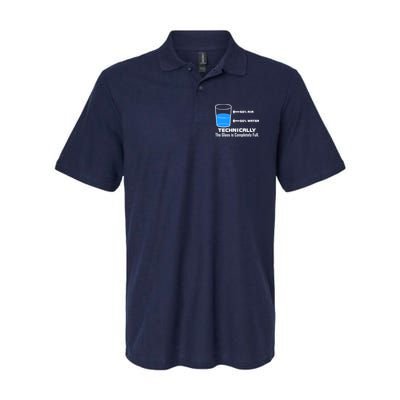 Technically The Glass is Completely Full Funny Science Polo