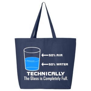 Technically The Glass is Completely Full Funny Science 25L Jumbo Tote