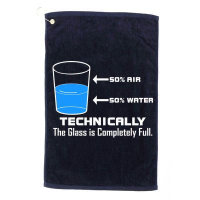Technically The Glass is Completely Full Funny Science Golf Towel