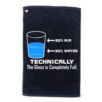 Technically The Glass is Completely Full Funny Science Golf Towel