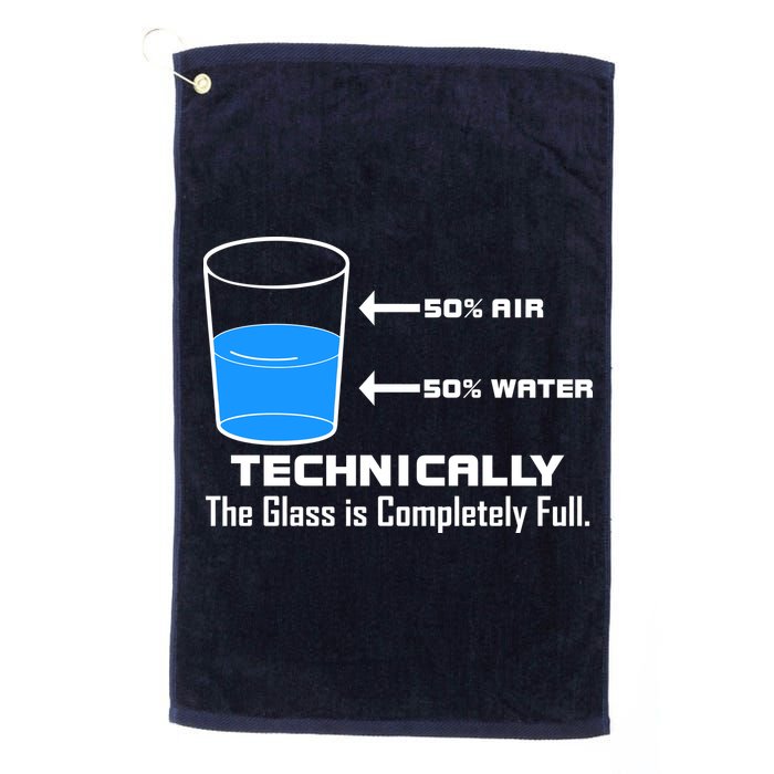 Technically The Glass is Completely Full Funny Science Golf Towel
