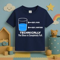 Technically The Glass is Completely Full Funny Science Toddler T-Shirt