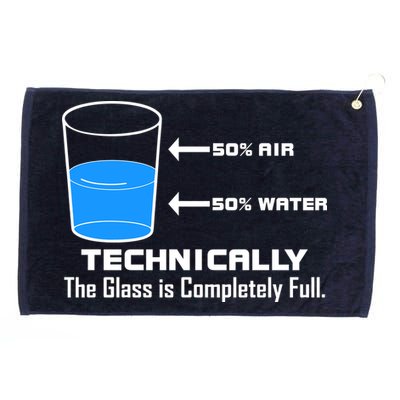 Technically The Glass is Completely Full Funny Science Grommeted Golf Towel