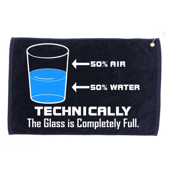 Technically The Glass is Completely Full Funny Science Grommeted Golf Towel