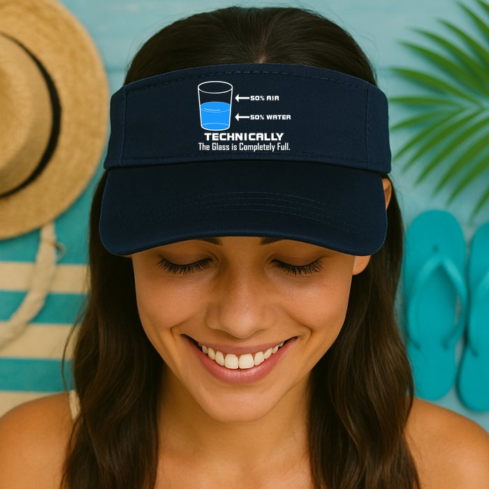 Technically The Glass is Completely Full Funny Science Visor