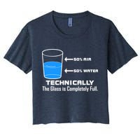 Technically The Glass is Completely Full Funny Science Crop Top