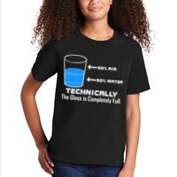 Technically The Glass is Completely Full Funny Science Kids T-Shirt