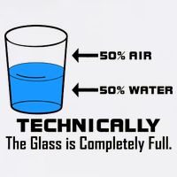 Technically The Glass is Completely Full Funny Science Garment-Dyed Sweatshirt