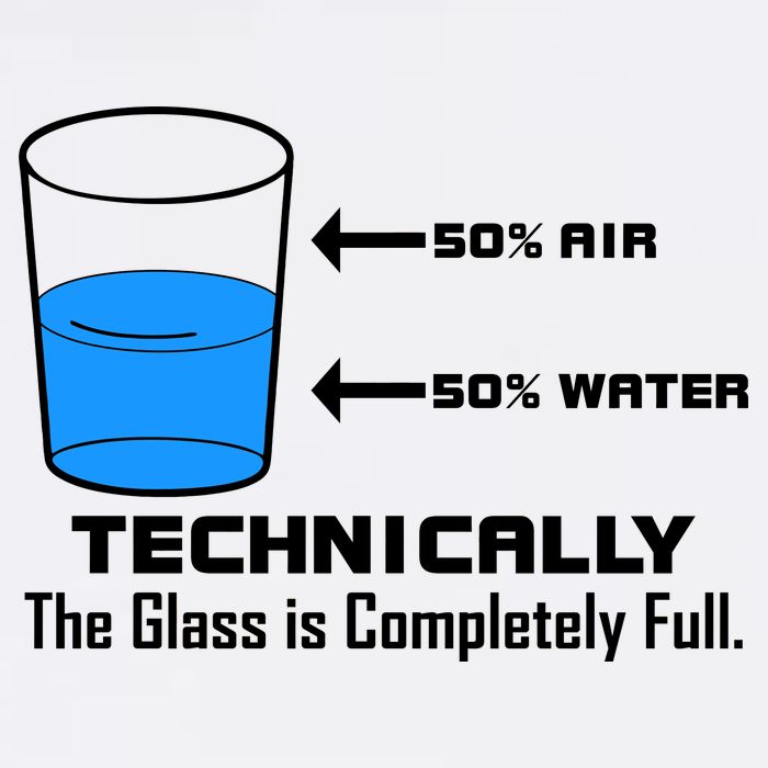Technically The Glass is Completely Full Funny Science Garment-Dyed Sweatshirt