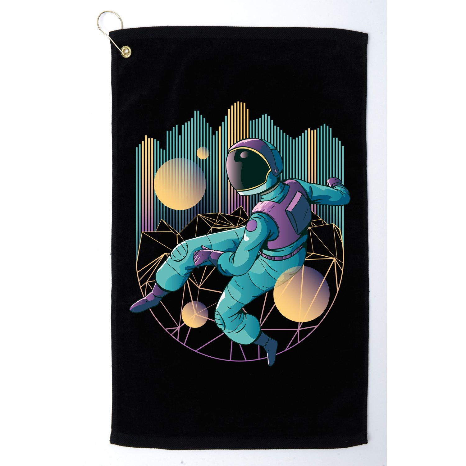 Techno Astronaut Golf Towel