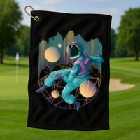 Techno Astronaut Golf Towel