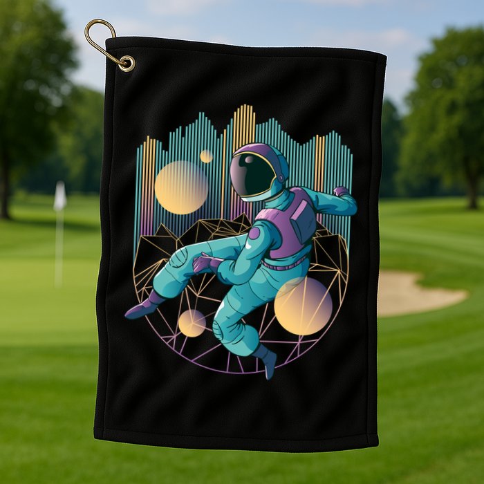 Techno Astronaut Golf Towel