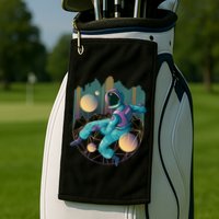 Techno Astronaut Golf Towel