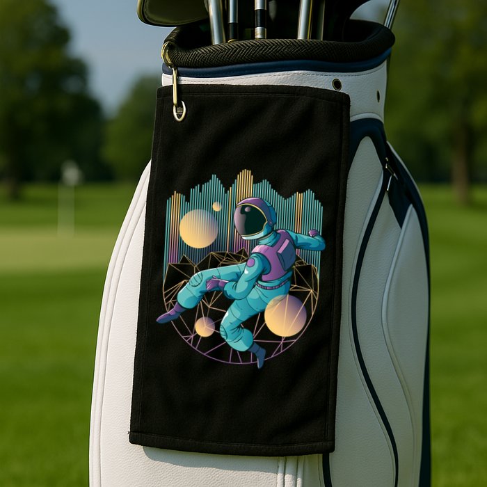 Techno Astronaut Golf Towel