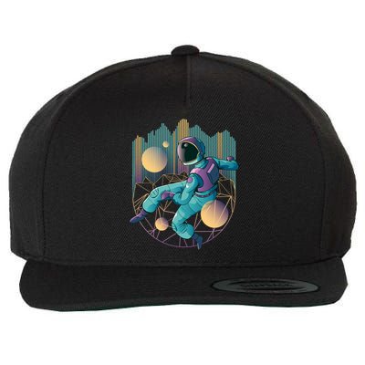 Techno Astronaut Wool Snapback Cap