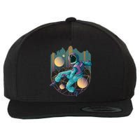 Techno Astronaut Wool Snapback Cap