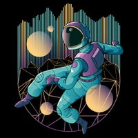 Techno Astronaut Wool Snapback Cap