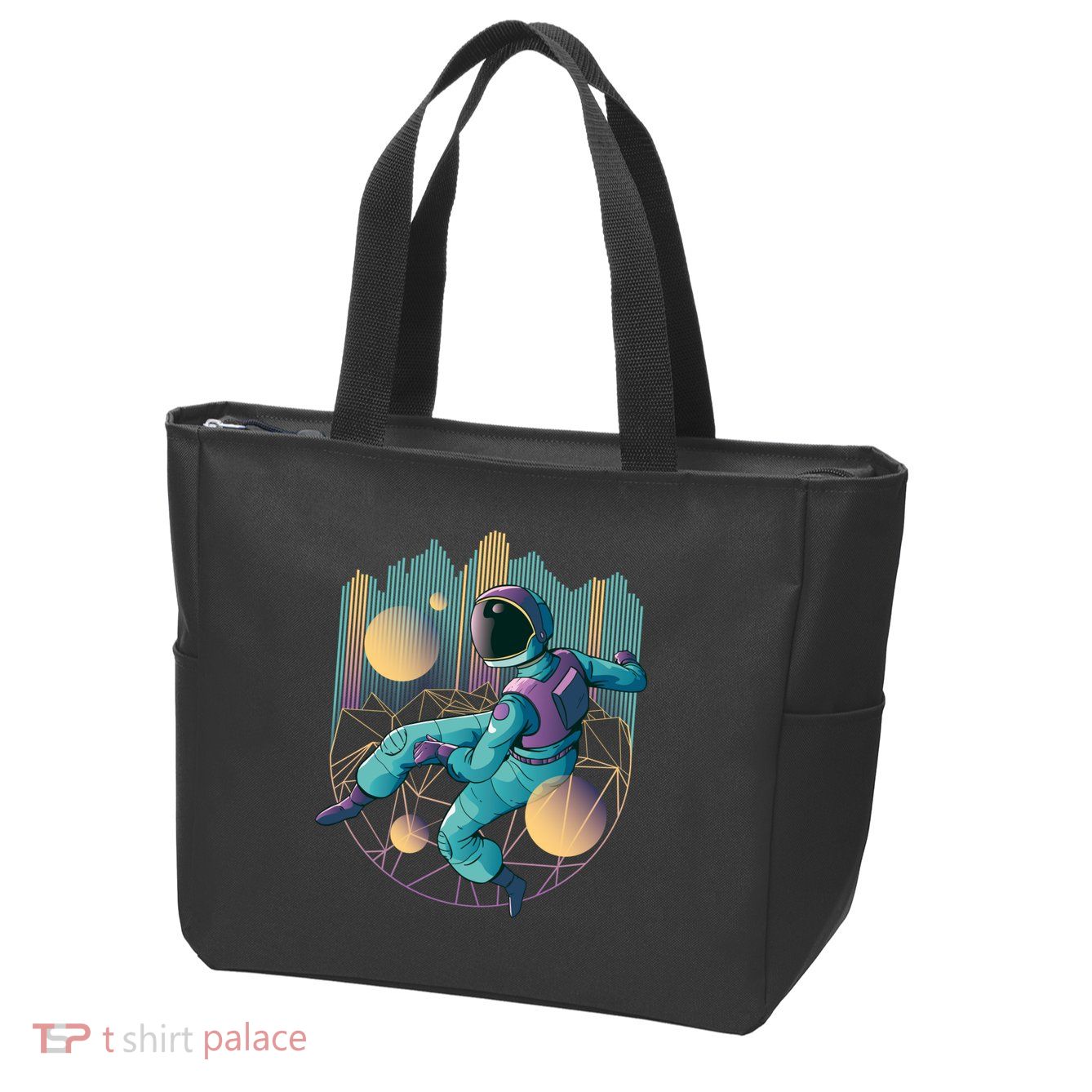 Techno Astronaut Zip Tote Bag