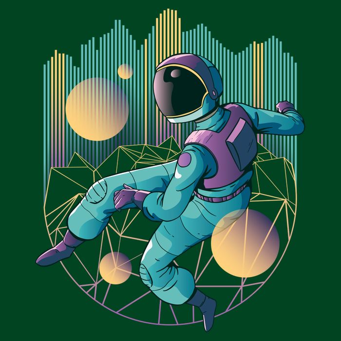 Techno Astronaut Poster