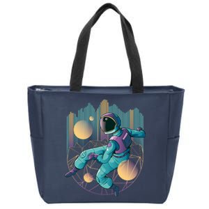 Techno Astronaut Zip Tote Bag