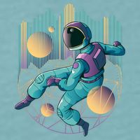 Techno Astronaut Sueded Cloud Jersey T-Shirt