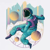 Techno Astronaut Garment-Dyed Sweatshirt