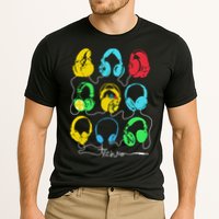 Techno Music Headphones Cooling Performance Crew T-Shirt