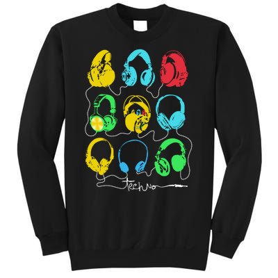 Techno Music Headphones Sweatshirt