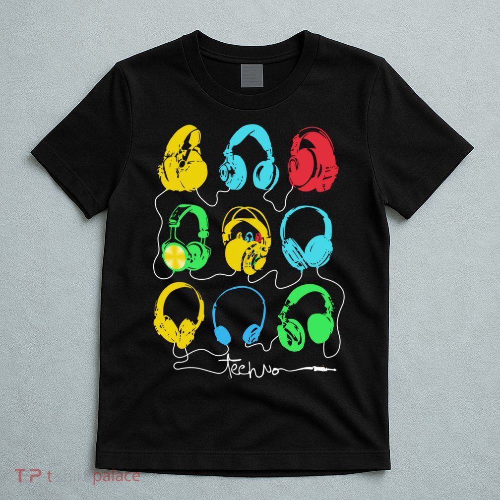 Techno Music Headphones T-Shirt