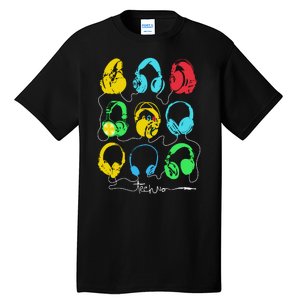 Techno Music Headphones Tall T-Shirt