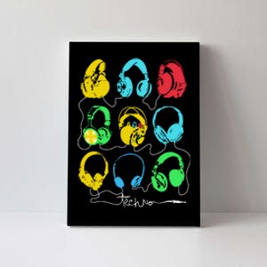 Techno Music Headphones Canvas