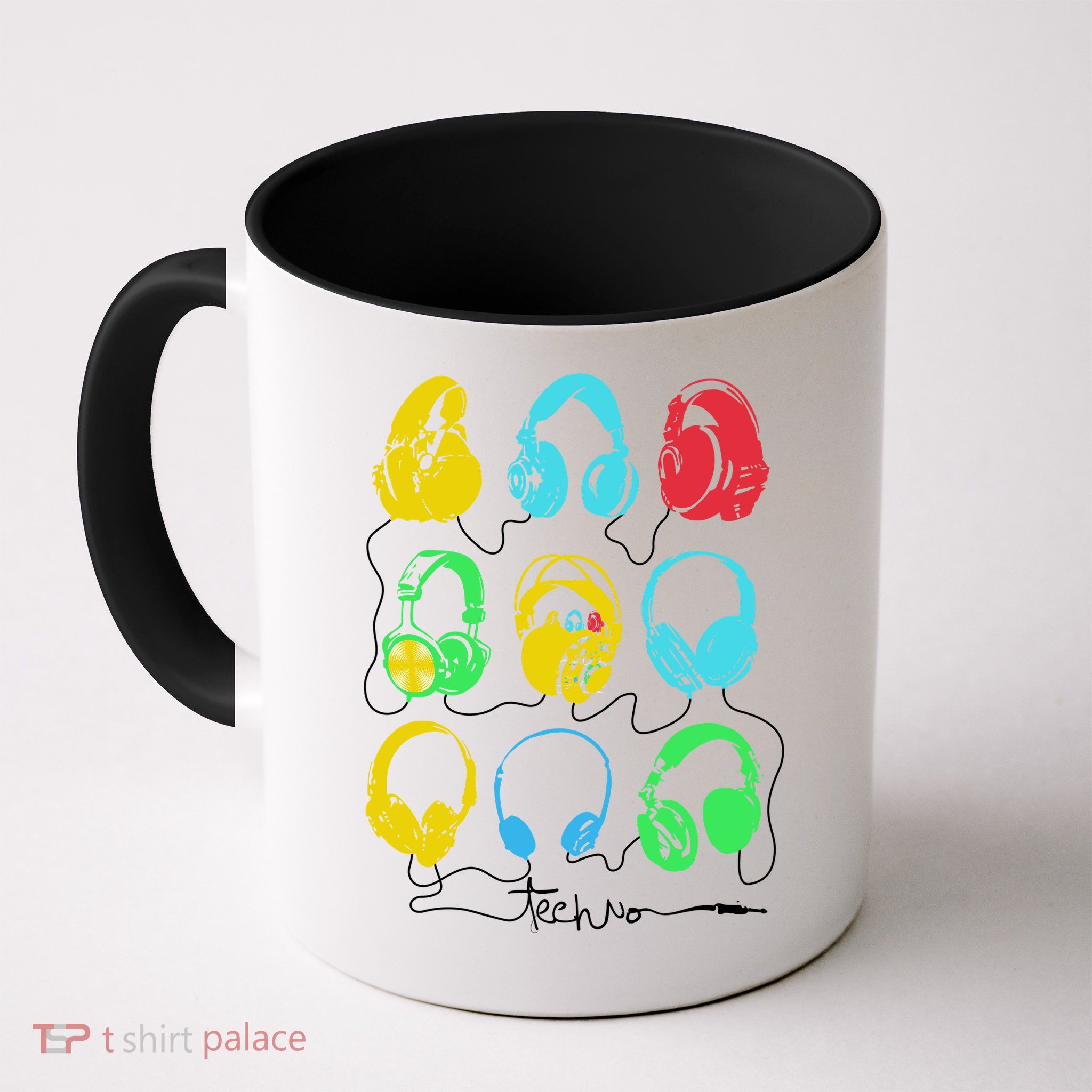 Techno Music Headphones Mug