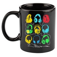 Techno Music Headphones 11oz C Handle Ceramic Mug