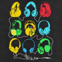 Techno Music Headphones 11oz C Handle Ceramic Mug