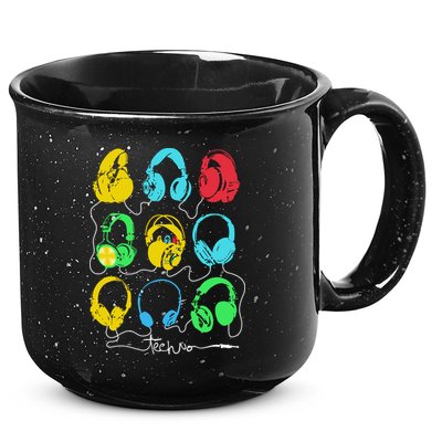 Techno Music Headphones 15oz Campfire Ceramic Mug