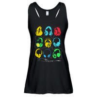 Techno Music Headphones Ladies Essential Flowy Tank