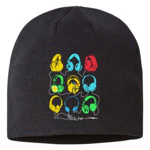 Techno Music Headphones Sustainable Beanie