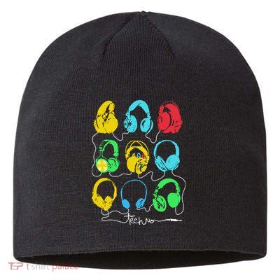 Techno Music Headphones Sustainable Beanie